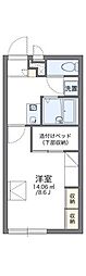 レオパレス交友第二 1Kの間取図画像