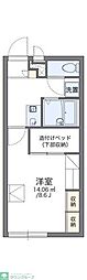 レオパレスハナミズキ仁戸名 1Kの間取図画像