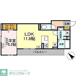 D-SOLACE新千葉3丁目 1LDKの間取図画像