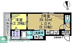 グランディール 1LDKの間取図画像