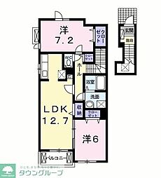 フォーリストB 2LDKの間取図画像