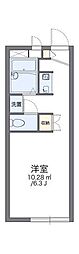 レオパレスウエステン 1Kの間取図画像