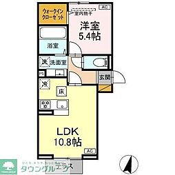 アリエッタ 1LDKの間取図画像