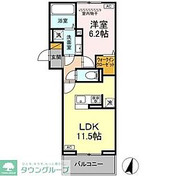 アリエッタ 1LDKの間取図画像