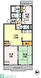 ビューコート学園台 3LDKの間取図画像