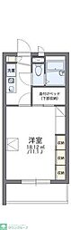 レオパレス蘇我加藤 1Kの間取図画像