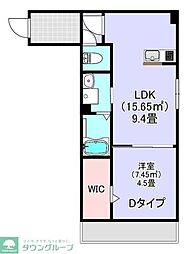 BR茂原II 1LDKの間取図画像