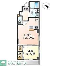 エステルナ 1LDKの間取図画像