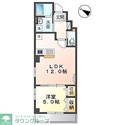 エステルナ 1LDKの間取図画像