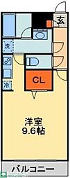 リブリ-Persimmon ワンルームの間取図画像