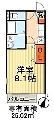 ユイマール末広 1Kの間取図画像