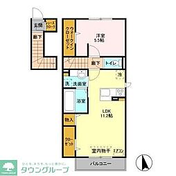 エスペランサB 1LDKの間取図画像