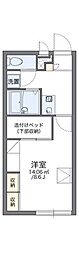 レオパレスウィル 1Kの間取図画像