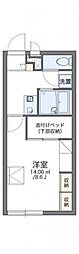 レオパレスコトー 1Kの間取図画像