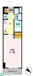 登戸N・Tステージ 1Kの間取図画像