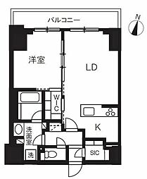 プライムメゾン千葉新町 1LDKの間取図画像