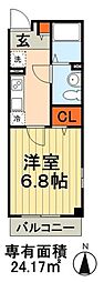 リブリ・エレメント 1Kの間取図画像
