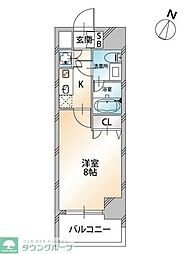 KDX千葉中央レジデンス 1Kの間取図画像