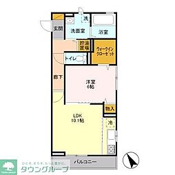 エスペランサA 1LDKの間取図画像