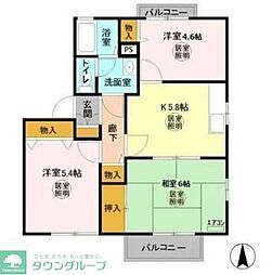 ニュープレミールC 3Kの間取図画像