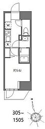 千葉市稲毛区稲毛東4丁目マンション 1Kの間取図画像