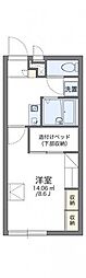 レオパレスプロシード3 1Kの間取図画像