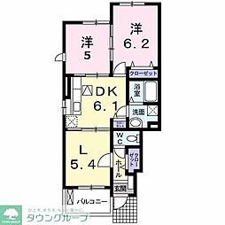 ブリーズ1 2LDKの間取図画像