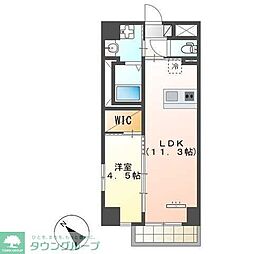 アーバンパレス 1LDKの間取図画像