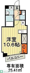 OULU千葉中央 1Kの間取図画像