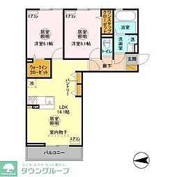 BAYTERRACEIRIS 2LDKの間取図画像