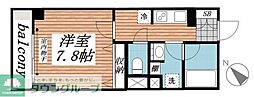 ジャンダルム 1Kの間取図画像