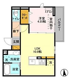 レイワレジデンス 1LDKの間取図画像