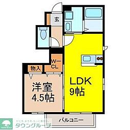 タートルベイ 1LDKの間取図画像