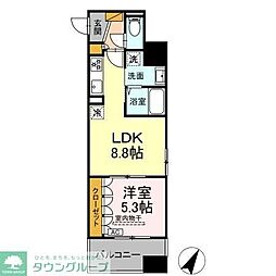 D-ROOM千葉中央 1LDKの間取図画像