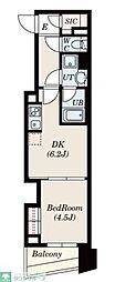 S-FORT中板橋 1DKの間取図画像