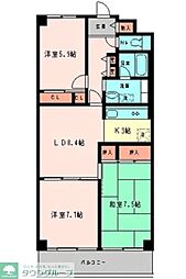 戸田第一スカイハイツ 3LDKの間取図画像