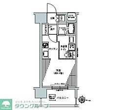 パークキューブ板橋本町 1Kの間取図画像