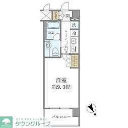 エコロジー上板橋レジデンス 1Kの間取図画像