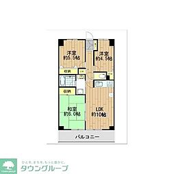 カーサアリヴィオ 3LDKの間取図画像