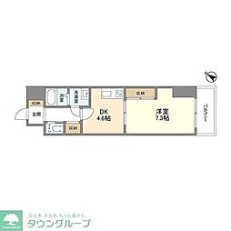 オーキッドレジデンス板橋 1DKの間取図画像