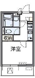 プレアデス 1Kの間取図画像