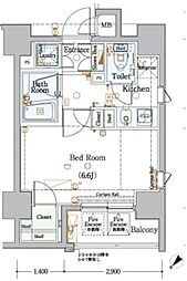 エクシム西巣鴨 1Kの間取図画像