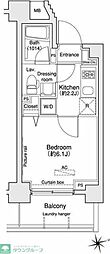 プラウドフラット王子神谷 1Kの間取図画像