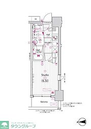 ガーラ・グランディ川口並木 1Kの間取図画像