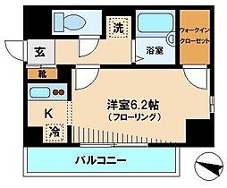 レピュア大塚 1Kの間取図画像