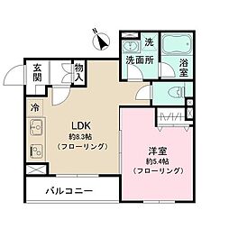 パークヒル城北 1LDKの間取図画像