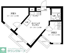 D-Rホームズ大山 2DKの間取図画像