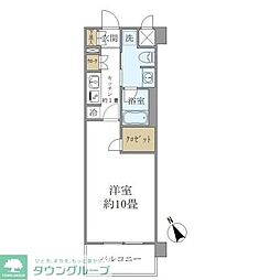 エコロジー上板橋レジデンス 1Kの間取図画像
