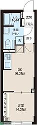 レピュア練馬レジデンス 4階1DKの間取り