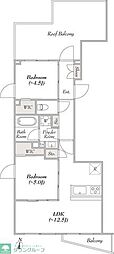 LUMIECHONCHOEAST 2LDKの間取図画像